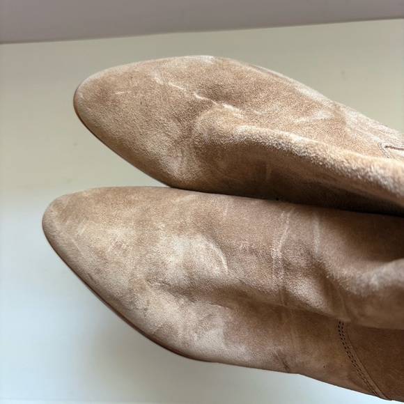 RAG & BONE Rover Zip Mid Heel Booties ALMOND Block Sz 38.5/8.5 - Picture 6 of 8